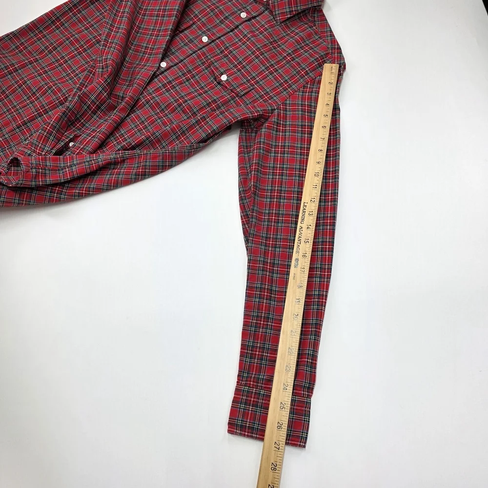 Americana Workwear Vincenzo di Ruggiero Flannel Men’s 16.5 Red Tartan Italian... - Picture 12 of 13